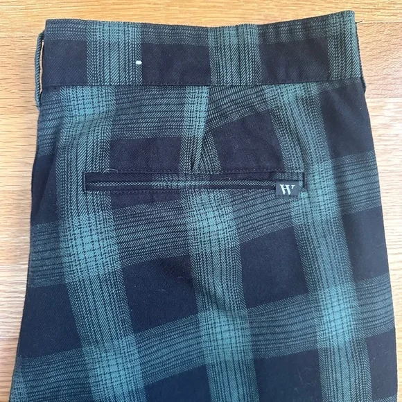 Men's Green & Black Plaid Pants - Picture 5 of 5